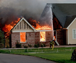 claims photo of house fire